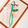 Cute leather strawberry pendant keychain braided rope love mobile phone chain bag pendant advanced sense
