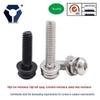 ISO7380 Hex Socket Screw with Flat Washer, 304 Stainless Steel, Black Dacromet Finish, Salt Spray Resistant