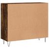 Sideboard Smoked Oak 90x34x80 Cm Wood Based Panel