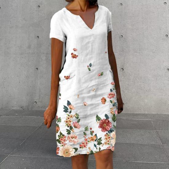 Chic Summer Dress Loose Keep Cooling Knee Length Soft Midi Women Clothes
