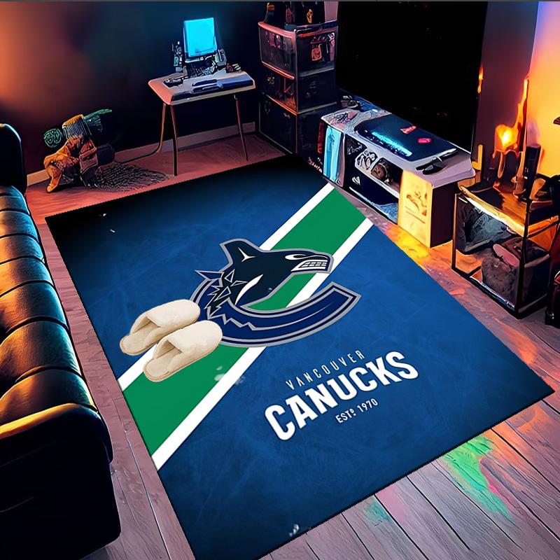 Vancouver Hockey Art Area Rug Suitable for Indoor And Outdoor,Carpets for Kitchens, Homes, Offices, Living Rooms,Home Decor,Christmas Gift