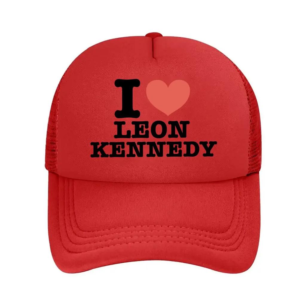 I Love Leon Kennedy Gaming Inspired Character Tribute Art Mesh Baseball Cap