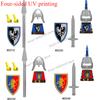 Figuras de Soldados Militares Medievales MOC Bloques de Construcción Castillo Águila Negra Lobo Pulpo Grifo Caballero Antiguo Armas Ladrillos Juguetes