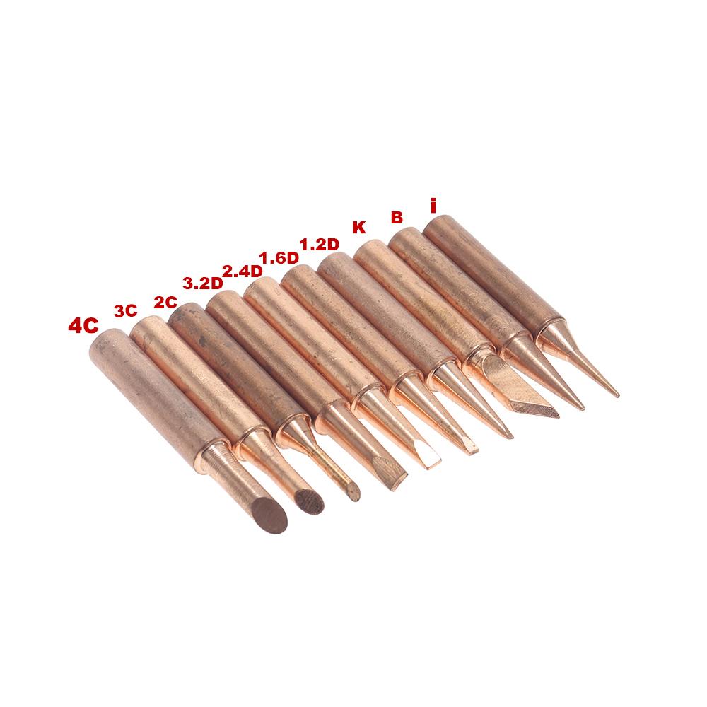 10pcs 900M Soldering Iron Tips Set Welding Nozzle Internal Heated Solder Heads Welding Tip Tool Lead-Free Solder Irons Bit 3