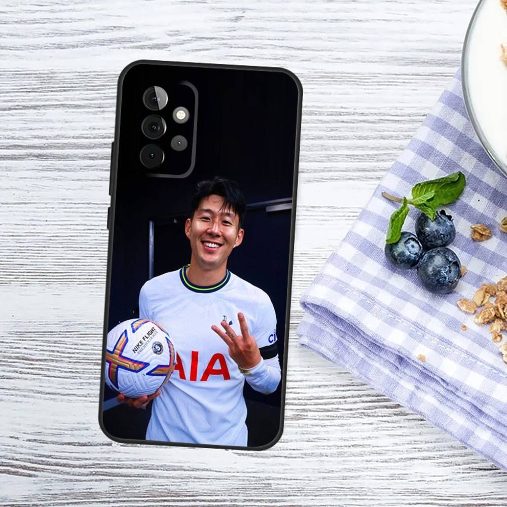 Korea Son H-Heung-mins Football Phone Case For Samsung Galaxy A13,A21s,A22,A31,A32,A52,A53,A71,A80,A91 Soft Black Phone Cover