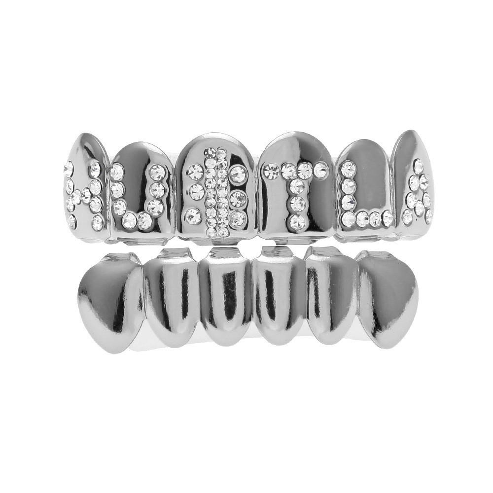 Factory Direct Jewelry Braces Diamond Plated Rap Braces Teeth Grills