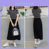 Premium Quality Women Summer Dress Casual Stripe Tank Short Sleeve Long Dress For Versatile Summer Style