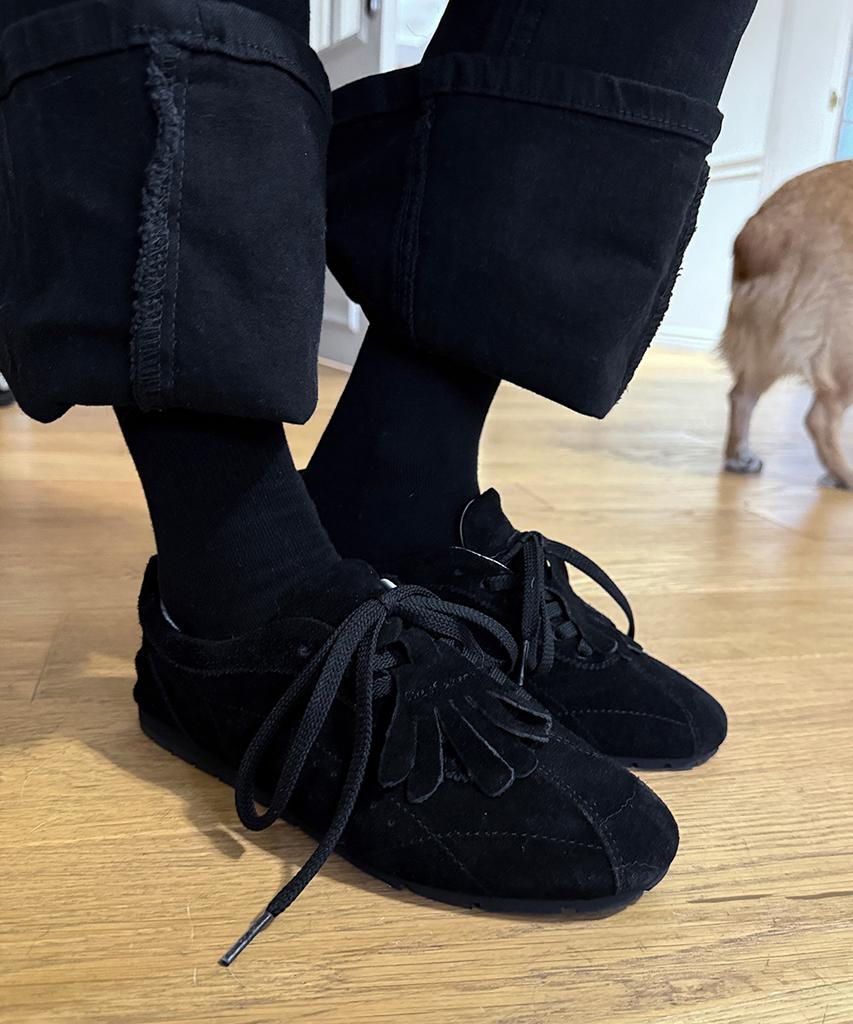 Coreofalchemy Essential Fringe Moccasin Black Sneakers