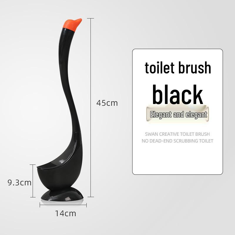 

Набор туалетных ершиков Cross-Border Swan - Без мертвых зон, Длинная ручка, Силикон, Креативный инструмент для чистки ванной комнаты