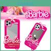 Changsheng Funda de Espejo Barbie para iPhone Cubierta de Silicona a Prueba de Golpes Para iPhone 14 Pro Max Xr/8p 11/12 Pro Max Moderna y Elegante