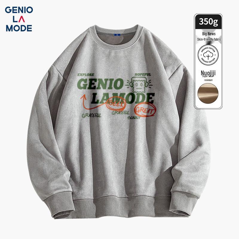 

GENIOLAMODE Men s Suede Fleece-Lined Cookie Graphic Sweatshirt XL