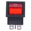 10Pcs Rocker Switch On/Off Red with Light 6‑Pin 2‑Level Power Supply KCD4 15A/250V