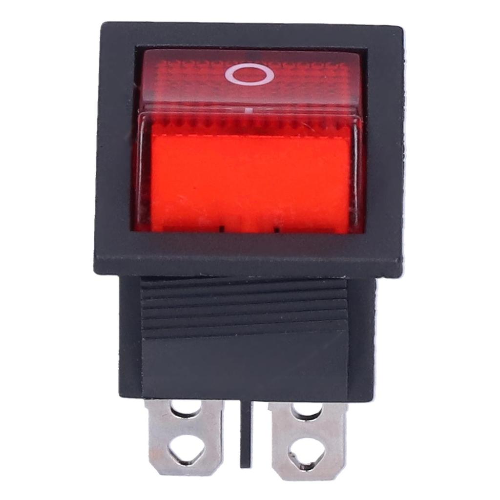 10Pcs Rocker Switch On/Off Red with Light 6‑Pin 2‑Level Power Supply KCD4 15A/250V