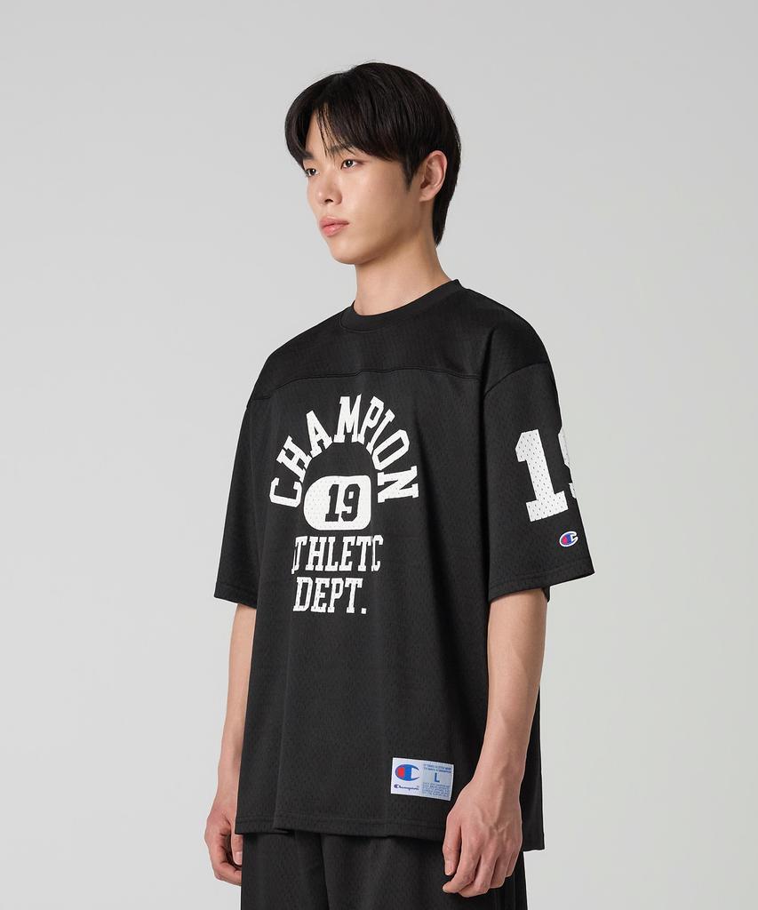 CHAMPION College Mesh Football Jersey T-Shirt Black