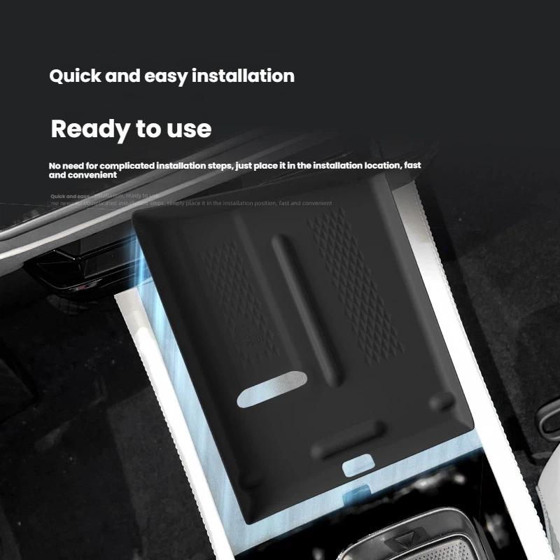 For 25 Volkswagen Sagitar L Silicone Wireless Charging Pad Car Interior Non-slip Dustproof Pad Car Charging Pad black