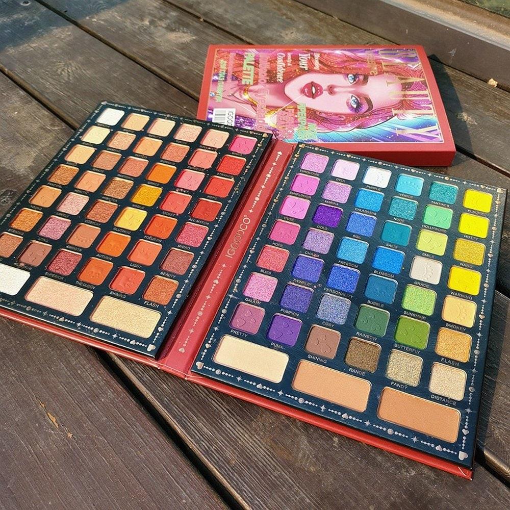 Glitter 90 Palette Power Makeup Matte Waterproof Set Long Lasting Shimmer Eyeshadow Tool