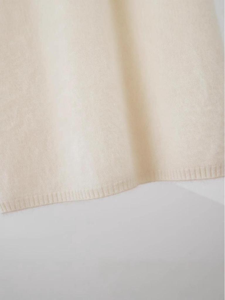 Stylish Thick Pure Cashmere Brushed Knit Slimming Skirt