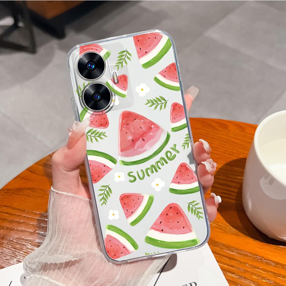 For OPPO Realme C55 C53 Phone Case Creative Soft TPU Silicone Clear Anti Drop Back Cover For Realme C 55 53 RealmeC55 Funda Capa
