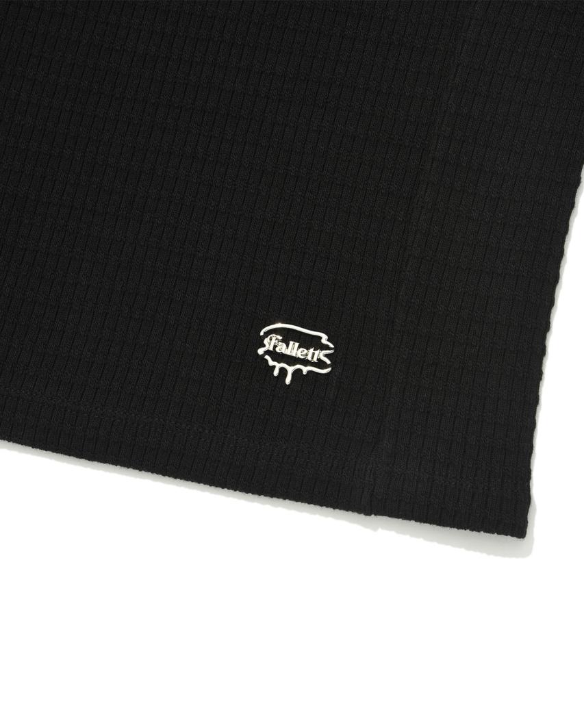 FALLETT Square Neck Tight Top Black