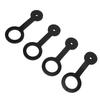4PCS RV Shower Door Travel Latch Strap Blaack Color Silicone RV Camper Bathroom Door Latch