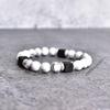 Howlite and Lava diffusible beaded Bracelet Stylish gemstones bracelets for men Stretchable bracelets diffuser bracelets gift for him
