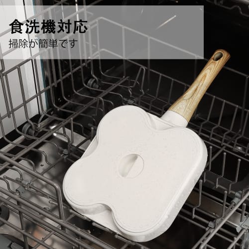 GiPP Fried Egg Frying Pan, 3-Hole, Induction and Gas Compatible, Non-Stick, 3-in-1 Frying Pan with Dividers and Heat-Resistant Handle, Ceramic Coating