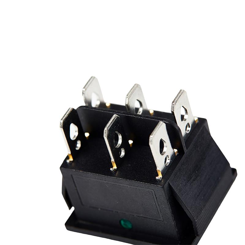 1Pcs Kcd4 Black Rocker Switch Power Switch On-Off-On 3 Position 6 Pins The Arrowis Reset 16A 250Vac/ 20A 125Vac