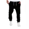 Pantalon de survêtement pour hommes, couleur unie, avec cordon de serrage, taille élastique, sport décontracté, entraînement, Fitness, ample, survêtement