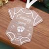 1-4PC Acrylic Christmas Tree Hanging Decor Pregnancy Announcement Ornament Gift for New Expecting Parents Xmas Hanging Ornament
