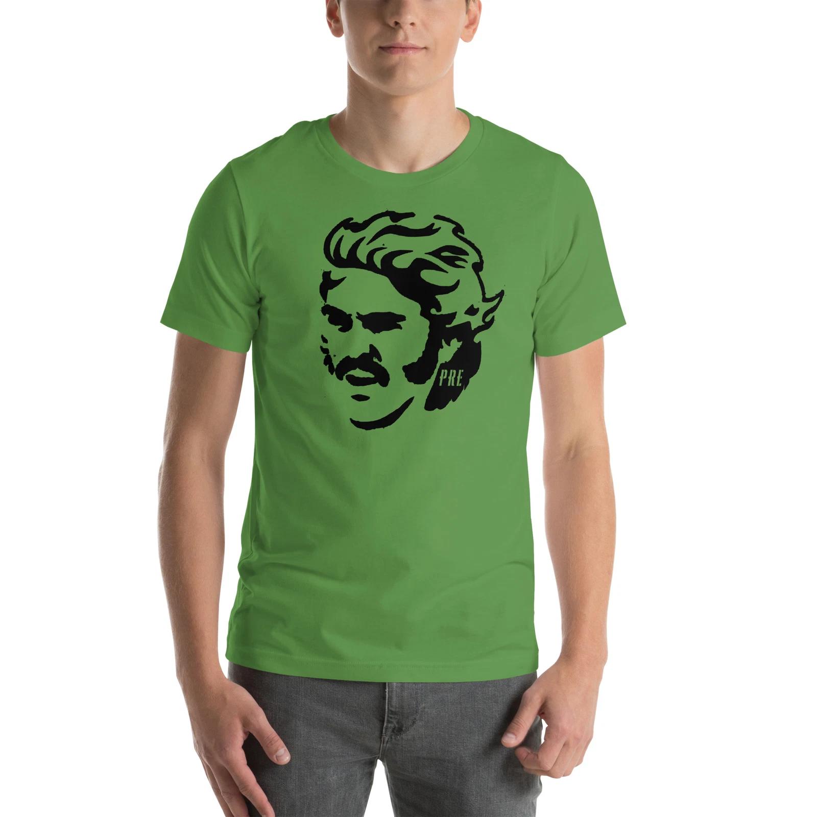 PRE Steve Prefontaine Running Stencil Shirt Graphic Tee Unisex t-shirt XL