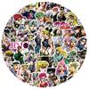 10/30/80pcs JoJo's Bizarre Adventure Anime Graffiti Stickers Waterproof DIY Skateboard Laptop Phone Car Black White Manga Decals