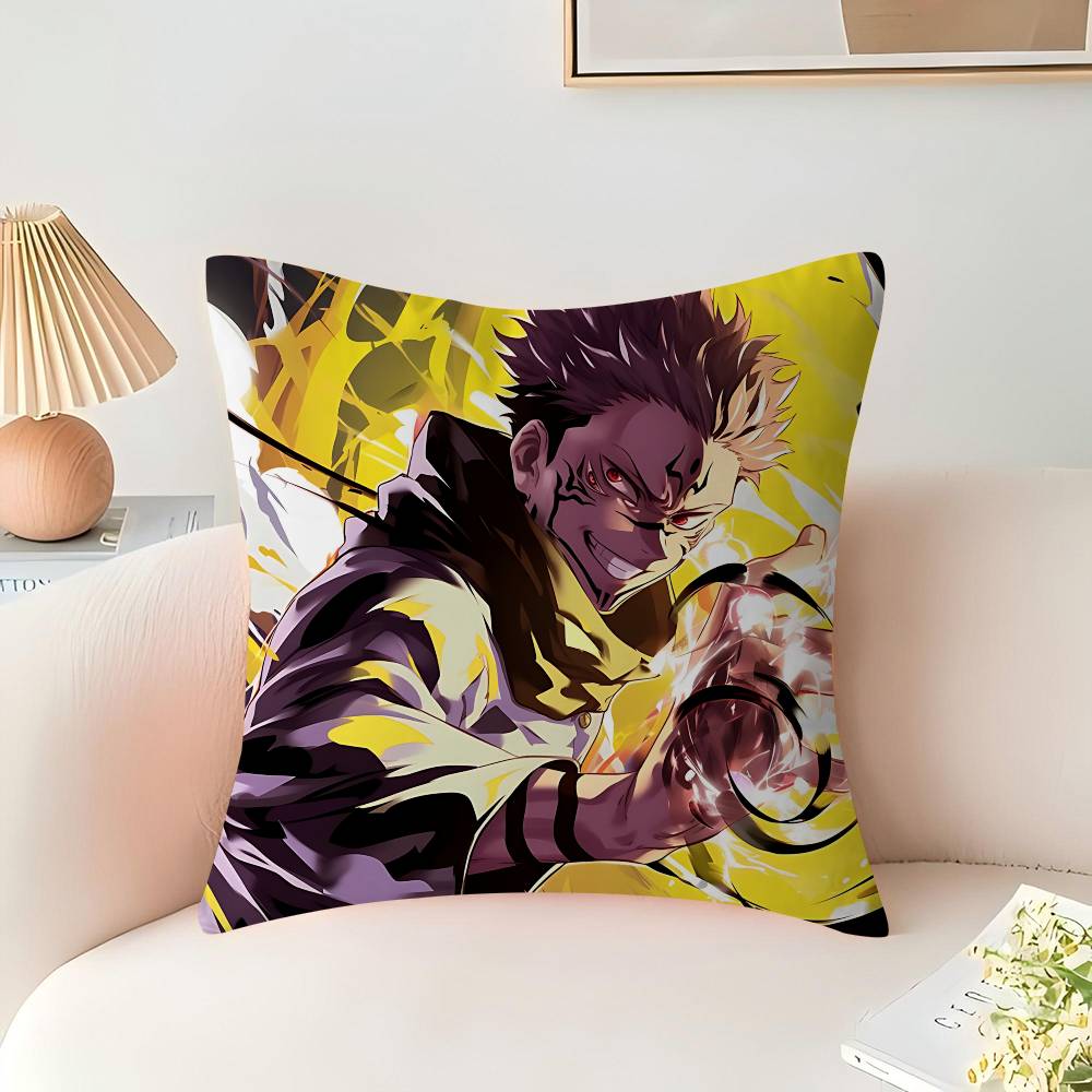 

Маки Дзюдзюцу Кайсен S-Сукуна Наволочка Наволочка Ультрамягкая Приятная к коже Ткань Комфорт как облако 12x12Inch