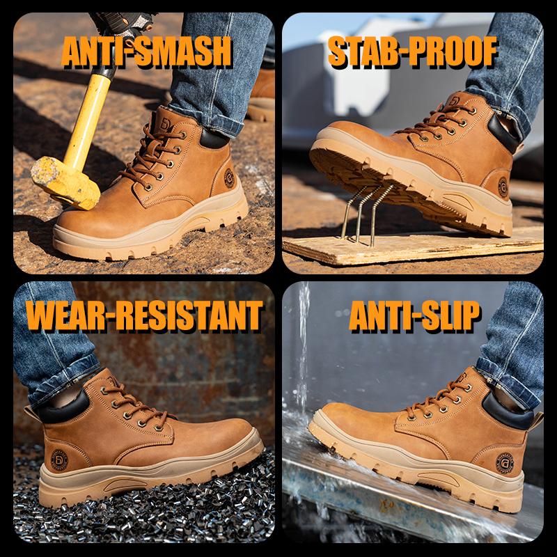 Steel Toe Shoes Winter Safety Shoes for Men Anti Smash Puncture Proof Safety Boot for Engineers Protective Indestructible Shoes