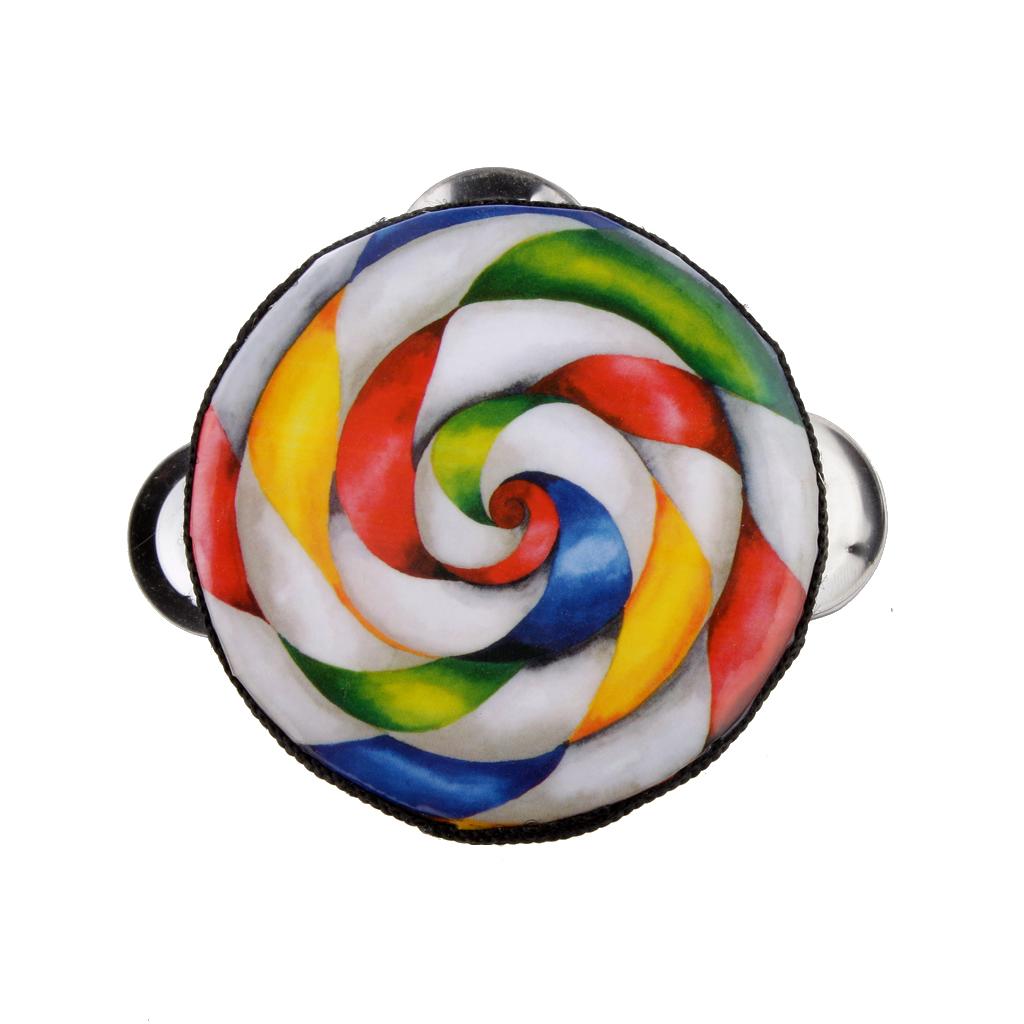 4'' Handmade Tambourine Drum Percussion Educational Toy