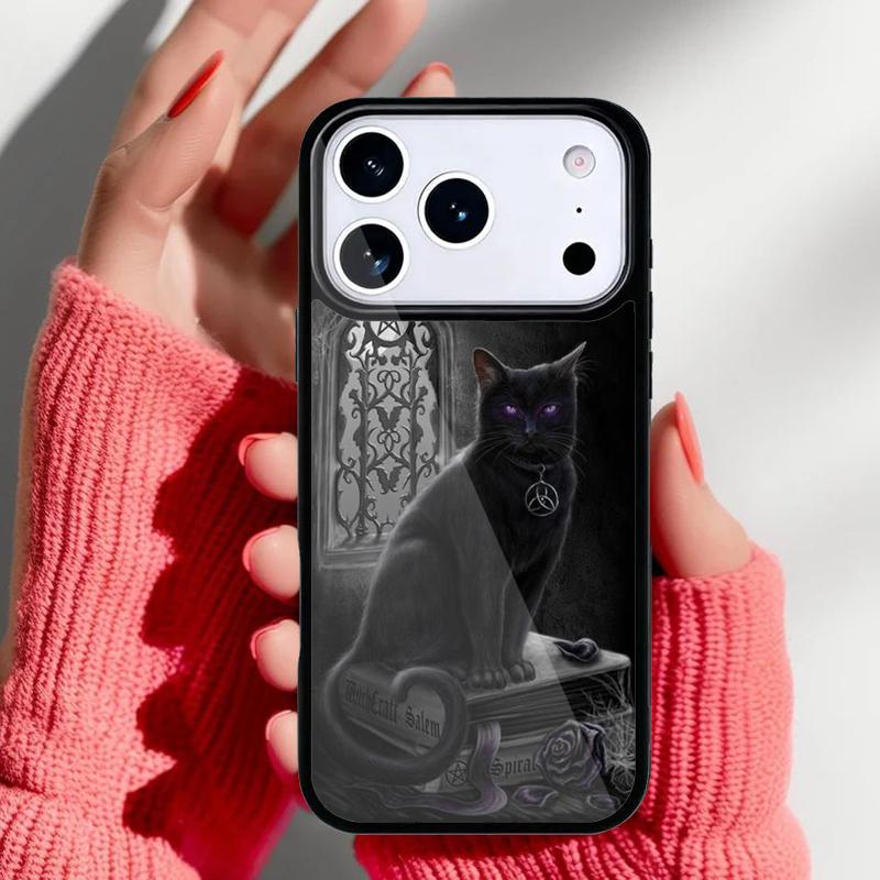 Witchcraft Halloween Cat Dark Witch Phone Case for iPhone 17 Air 16e 15 14 13 Pro Max Back Cover for 12 11 Pro Coque