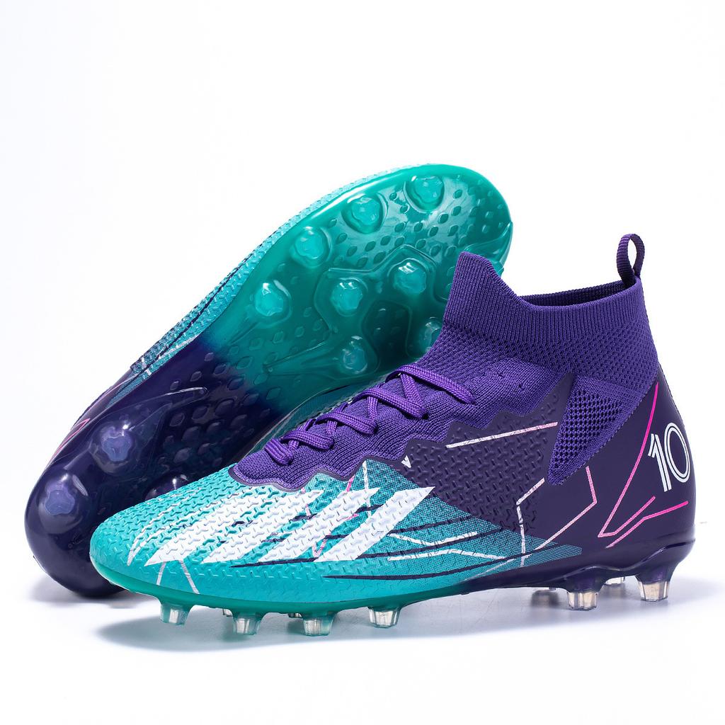 New High-Top Football Shoes, Men'S And Women'S Broken Nails And Long Nails, Student Adult Grass Actual Combat Training Football Shoes