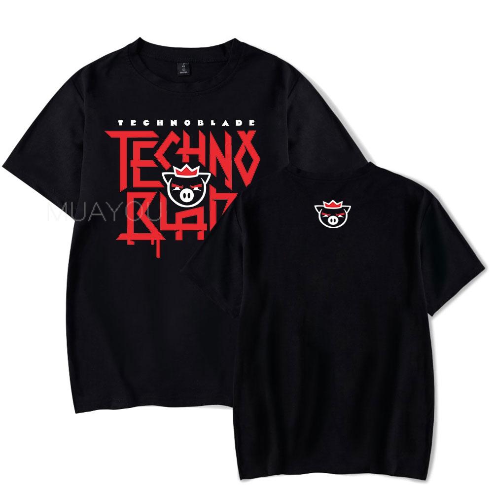 Technoblade Merch Tshirt Hot Sale Summer Tops Short Sleeve Unisex WoUnisex Tshirt Technoblade RIP RIP GOOD GAME Merch Anime Clothes