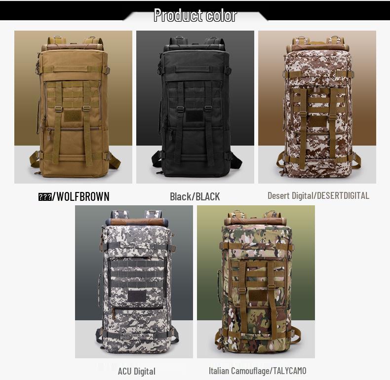 Men's Large Outdoor Mountaineering Backpack, Multifunctional Travel and Storage Bag