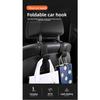 Multi-Functional Car Seat Rear Hook Headrest Premium Leather Auto Rear Seat Organizer Hanger Easy Install Auto Seat Storage Hook