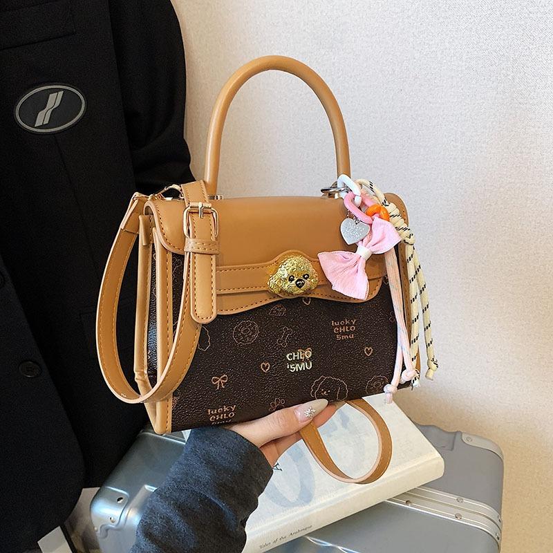 Niche Contrasting Color Bag Women's New Spring and Summer Versatile Messenger Bag Fashionable Portable Small Square Bag