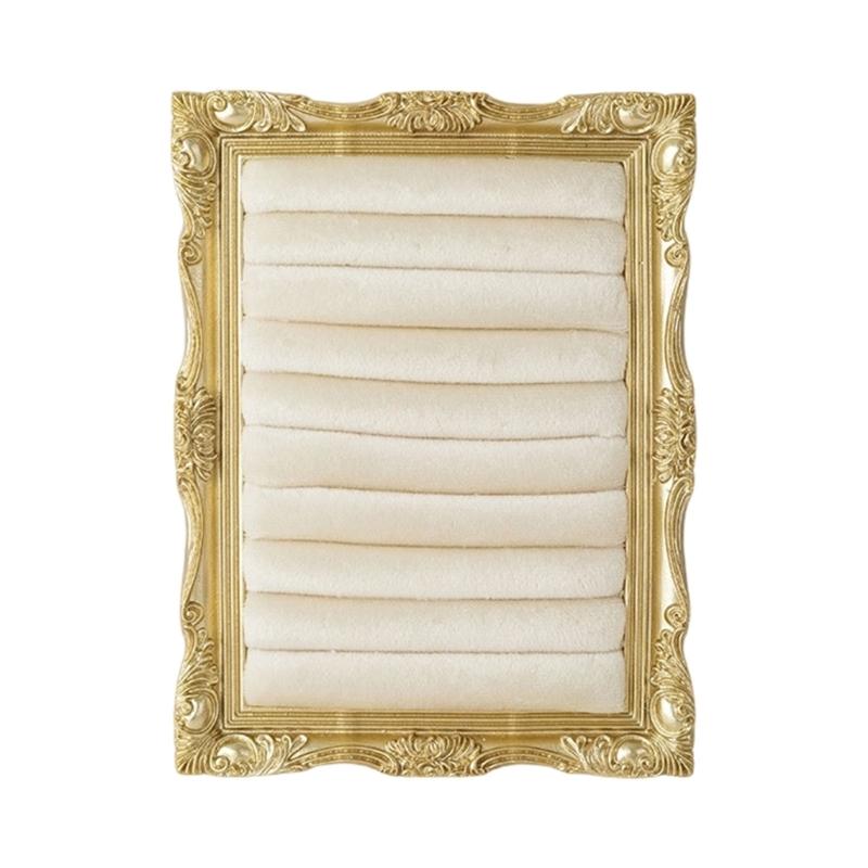 

Vintage Photo Frame Style Velvety Jewelry Display Stand For Rings Earrings And Small Accessories With Multiple Color Options белый
