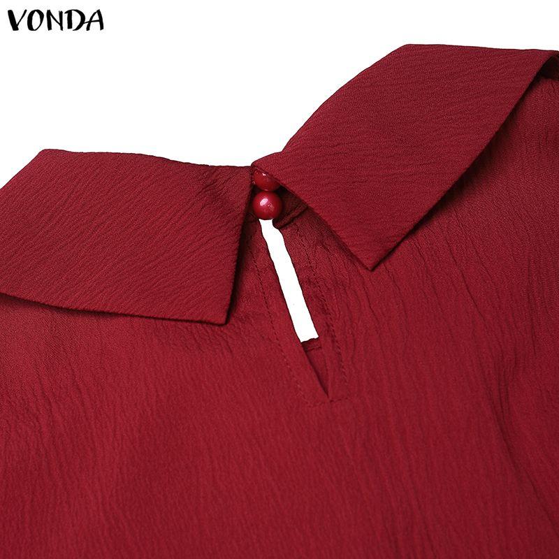 VONDA 2PCS Women Batwing Sleeve Belt Blouse and Pants Casual Oversized Two Picecs Sets Outfits