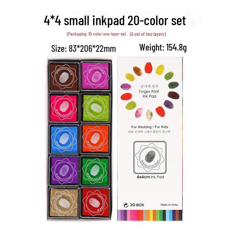 Vintage Journal Ink Pad Blending Tool with DIY Sponge Finger Cot and Lace Ruler - Available In 5 Colors for Stamping, Smearing, and Coloring.