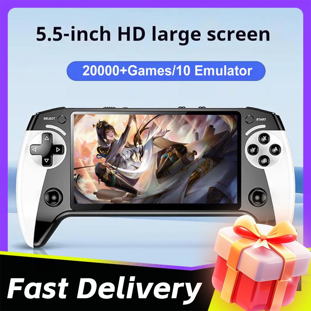 5.5 Inch Screen X9 Handheld Retro Gaming Console with 20000+ Classic Games Retro Handheld Video Game Player Gaming Accessories