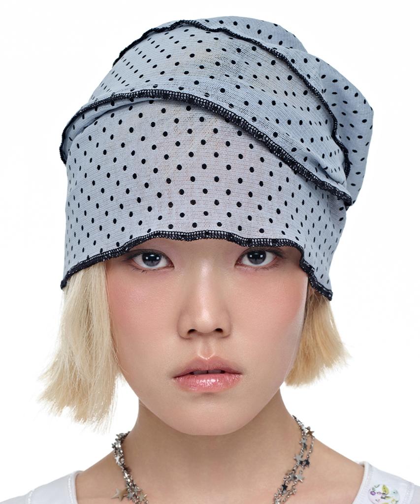 EIREVE Polka Dot Easy Long Beanie (Baby Blue)