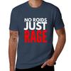 No Roids Just Rage TShirt Large Size Casual Short Sleeve Top