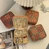 Retro Leather Jewelry Box for Earrings, Rings, and Necklaces - Anti-Oxidation, Portable Travel Storage.