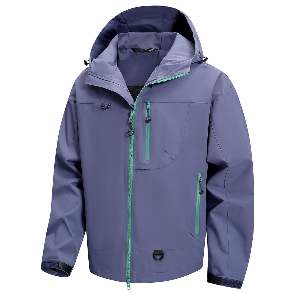 Men's Hooded Zipper Outdoor Mountaineering Jacket Couple Loose Casual Jacket