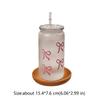 Bowknot Coffee Cup Transparent Water Bottle New Straw Mug