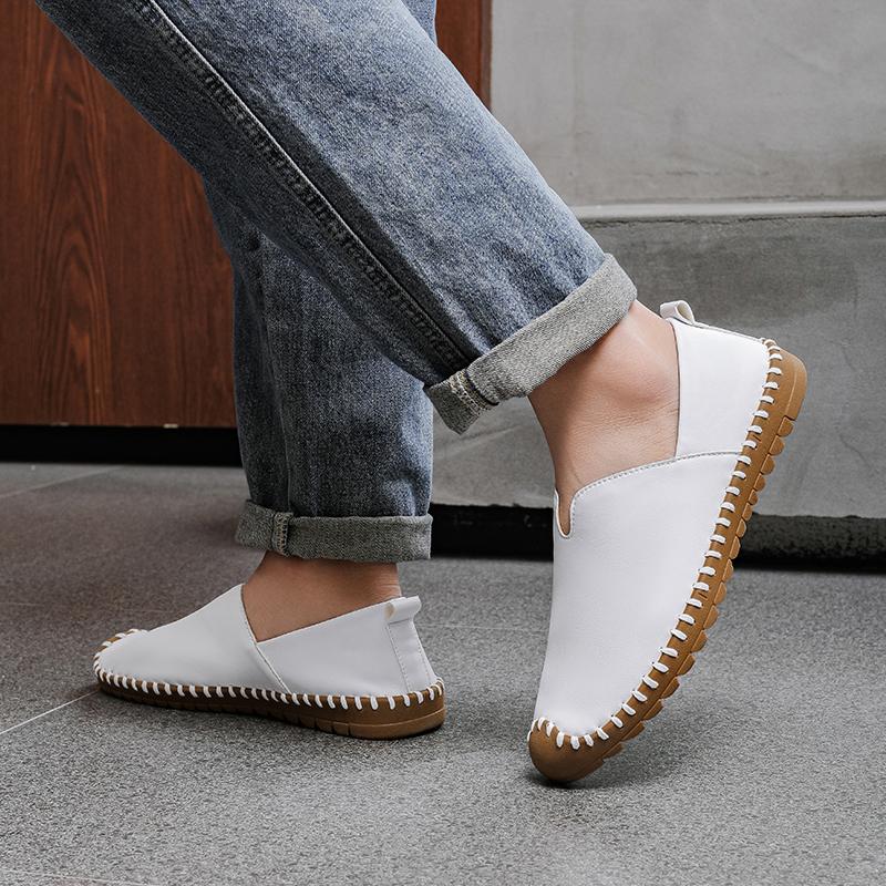 Leather Men Water Beach Sandals Summer Outdoor Casual Closed Toe Sports Sandals Non-slip Soft Hiking Wading Sneakers PLUS SIZE 48